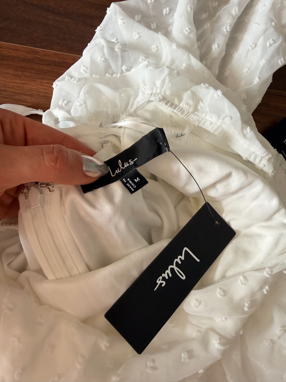 NWT Lulus Longing And Love White Swiss Dot Puff Long Sleeve
Mini Dress - Picture 5 of 5